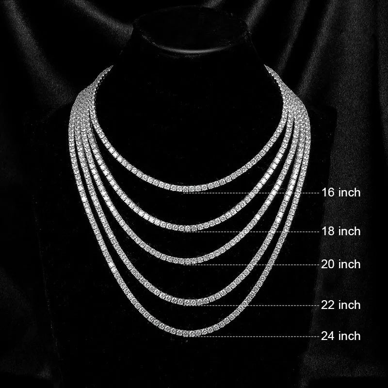 Simran's Luxury Gold Tennis Necklace