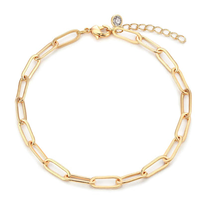 Simran's Gold Paperclip Link Bracelet