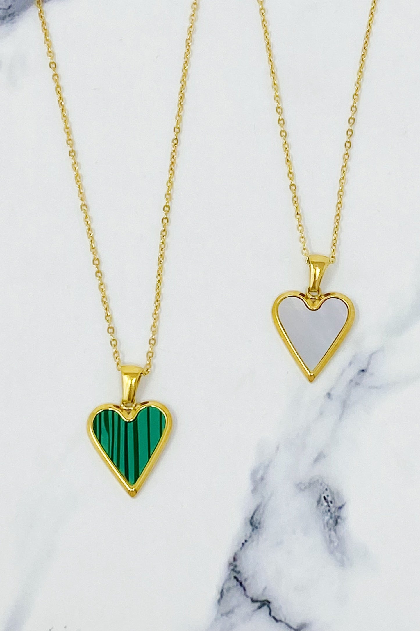 Simran's Heart Pendant Gold Necklace