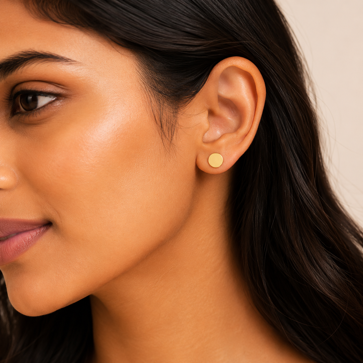 Simran's Minimal Gold Stud Earrings