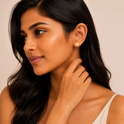 Simran's Minimal Gold Stud Earrings