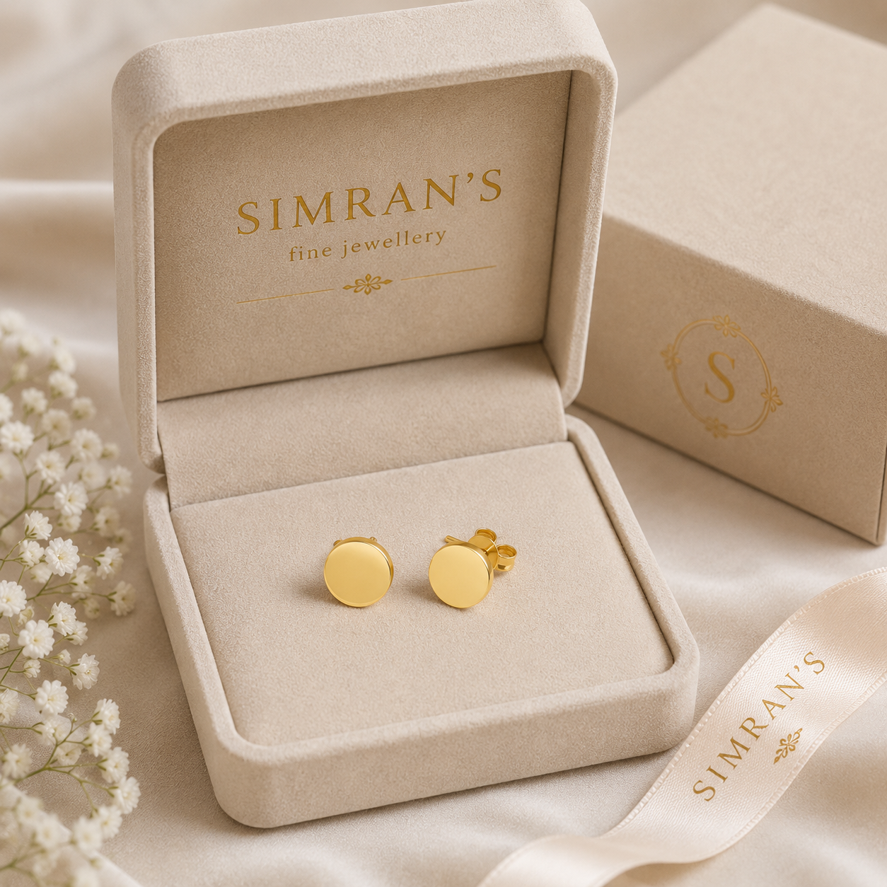 Simran's Minimal Gold Stud Earrings