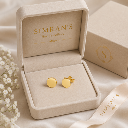 Simran's Minimal Gold Stud Earrings