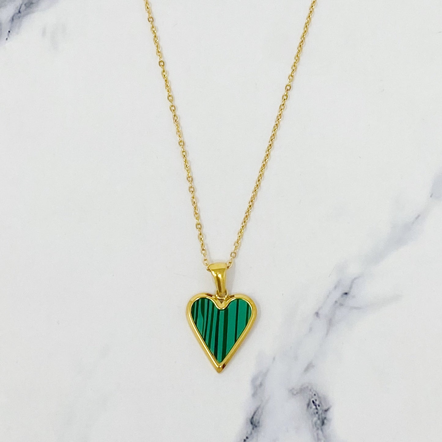 Simran's Heart Pendant Gold Necklace
