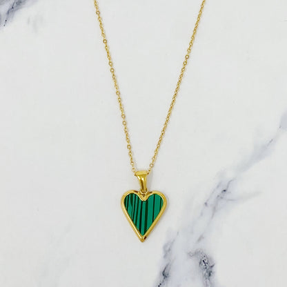 Simran's Heart Pendant Gold Necklace
